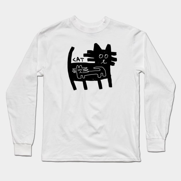 cat Long Sleeve T-Shirt by Angel Rivas